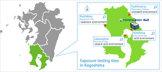 Our Exposure Site_Kyushu_Kagoshima Map